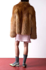 Elegant Solid Color Faux Fur Long Sleeve Coat