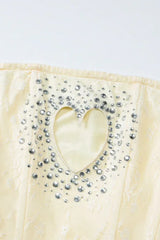 Robe mini bustier à découpe cœur