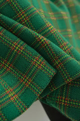 Jupe de Noël à carreaux taille basse brodée de lettres