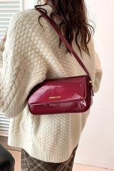 Red Patent Leather Square Mini Bag Shoulder Underarm Crossbody Bag
