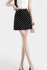 Jupe de Noël trapèze à pois