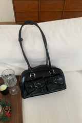 Sac bowling à nœud papillon, sac à bandoulière chic, sac fourre-tout