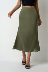 Jupe de Noël en satin queue de sirène