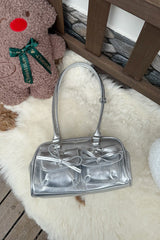 Sac bowling à nœud papillon, sac à bandoulière chic, sac fourre-tout