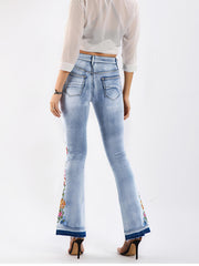 Three-Dimensional Embroidery Jeans