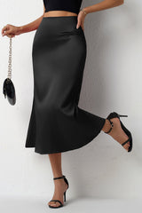 Jupe de Noël en satin queue de sirène