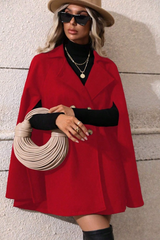 Élégant manteau d'extérieur mi-long en laine à double boutonnage et coupe ajustée, idéal pour Noël