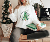 Hot Sale Merry Bright Light Tree Girl Holiday Christmas Hoodie White / S Hoodies-L