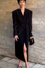 Waist Belted Blazer Coat