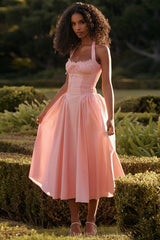 Adabella Cotton Halter Midi Sundress