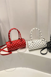 Unique Polka Dot Large Capacity Cylinder Crossbody Bag