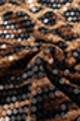 Robe mini dos nu à sequins léopard