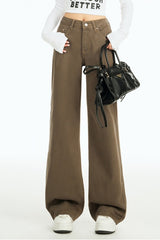 Jean taille haute ample à jambes larges