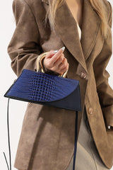 Sac cabas chic en PU à motif crocodile, bandoulière/sac à main.