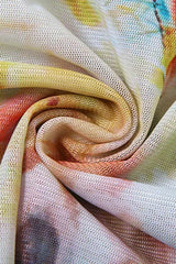 Robe mini dos nu à imprimé coloré