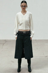 Gilet de Noël en coton brodé à col en V