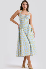 Adabella Cotton Halter Midi Sundress