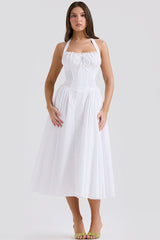 Adabella Cotton Halter Midi Sundress
