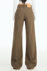 Jean taille haute ample à jambes larges