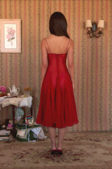 Robe de soirée romantique à bretelles spaghetti, patchwork et décolleté en V profond, ornée de fleurs 3D