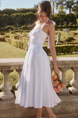 Adabella Cotton Halter Midi Sundress