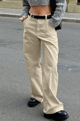 Jean cargo vintage ample en coton