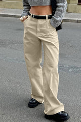 Jean cargo vintage ample en coton