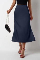 Jupe de Noël en satin queue de sirène