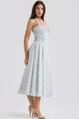 Adabella Cotton Halter Midi Sundress