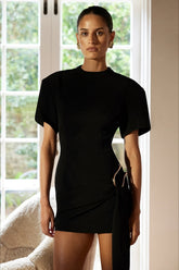 Robe mini moulante à lacets