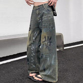 Vintage Y2K Graffiti Wide Leg High Waist Baggy Pant