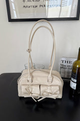 Sac bowling à nœud papillon, sac à bandoulière chic, sac fourre-tout