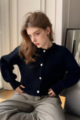 Macaron Color Solid Christmas Cardigan