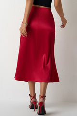 Jupe de Noël en satin queue de sirène