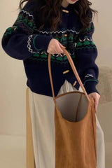 Gilet de Noël rétro en jacquard, style rétro.