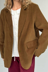 Elegant Corduroy Blazer Coat
