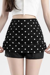 Jupe de Noël trapèze à pois