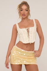 Sequin A-Line Bodycon Christmas Skirt