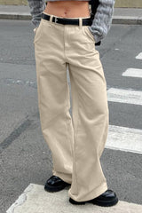 Jean cargo vintage ample en coton