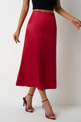 Jupe de Noël en satin queue de sirène