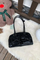 Sac bowling à nœud papillon, sac à bandoulière chic, sac fourre-tout