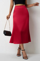 Jupe de Noël en satin queue de sirène