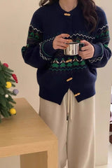 Gilet de Noël rétro en jacquard, style rétro.