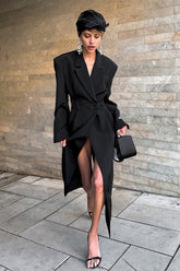 Slim Fit Long Blazer Coat