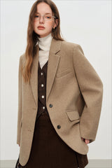 Blazer court à carreaux rétro, vêtement d'extérieur de Noël