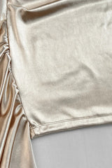 Robe mini plissée asymétrique à une épaule