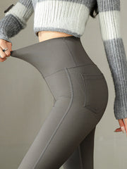 Pantalon de sport évasé, moulant, sexy et gainant, taille haute, avec poche arrière tendance