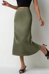 Jupe de Noël en satin queue de sirène