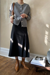 Gilet de Noël raglan à boutons jade