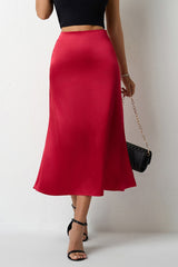 Jupe de Noël en satin queue de sirène